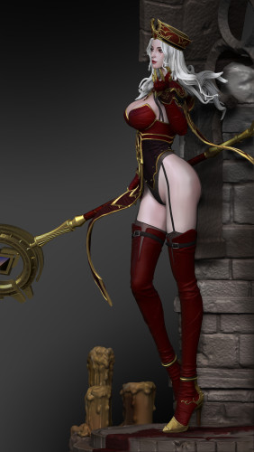 【In Stock】LengShi Studio WOW High Inquisitor Sally Whitemane 1/5 scale resin statue