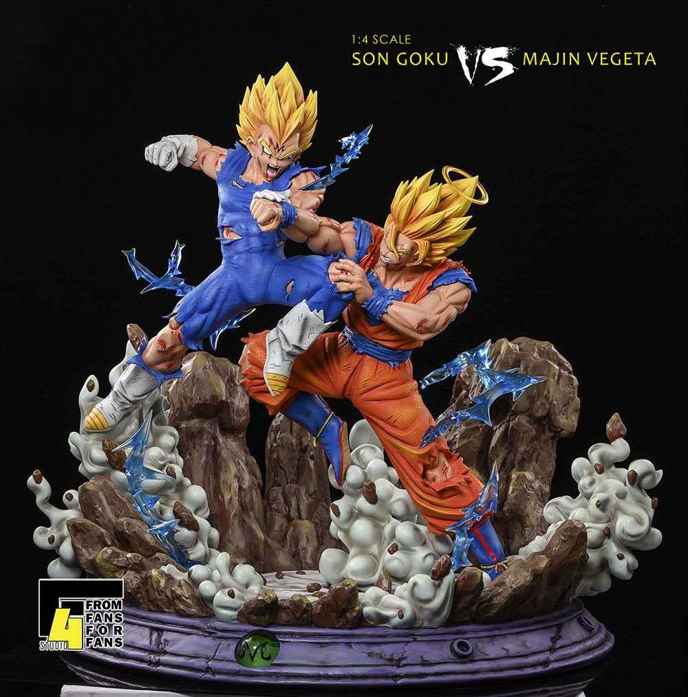 goku vs vegeta resin statue