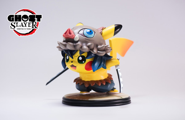 ãPreorderãGHOST Studio Demon Slayer Zenitsu&Inosuke pikachu cosplay resin statue's post card