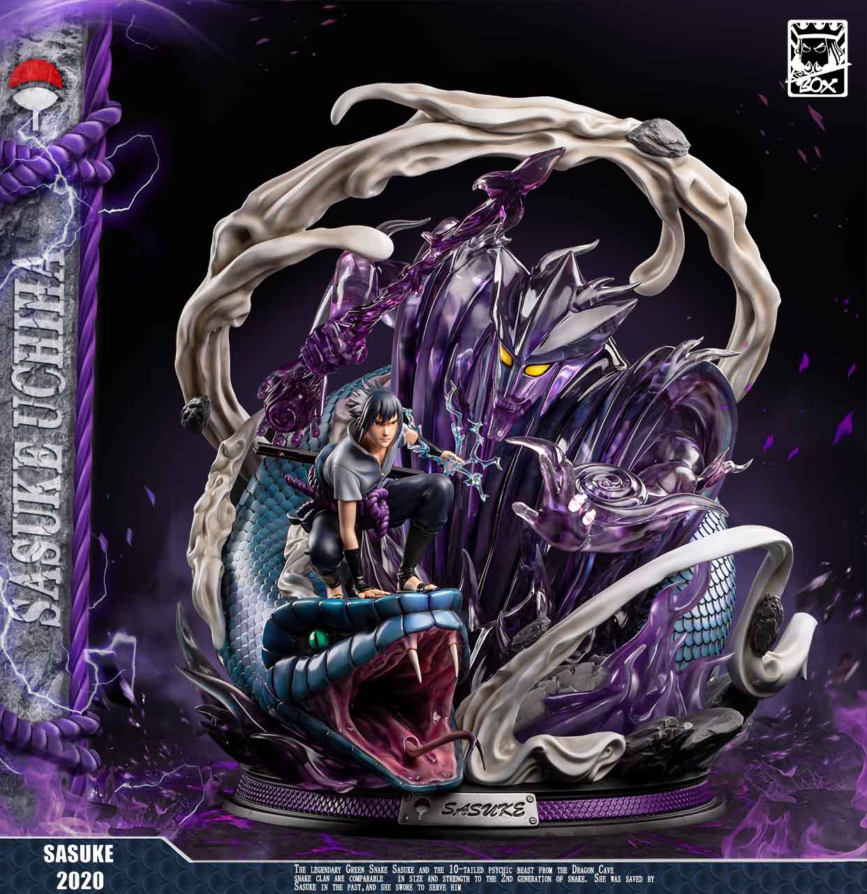 cw studio naruto akatsuki uchiha sasuke ex 9 tails gk collector resin statue
