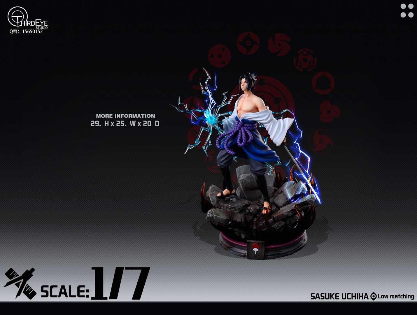 cw studio naruto akatsuki uchiha sasuke ex 9 tails gk collector resin statue