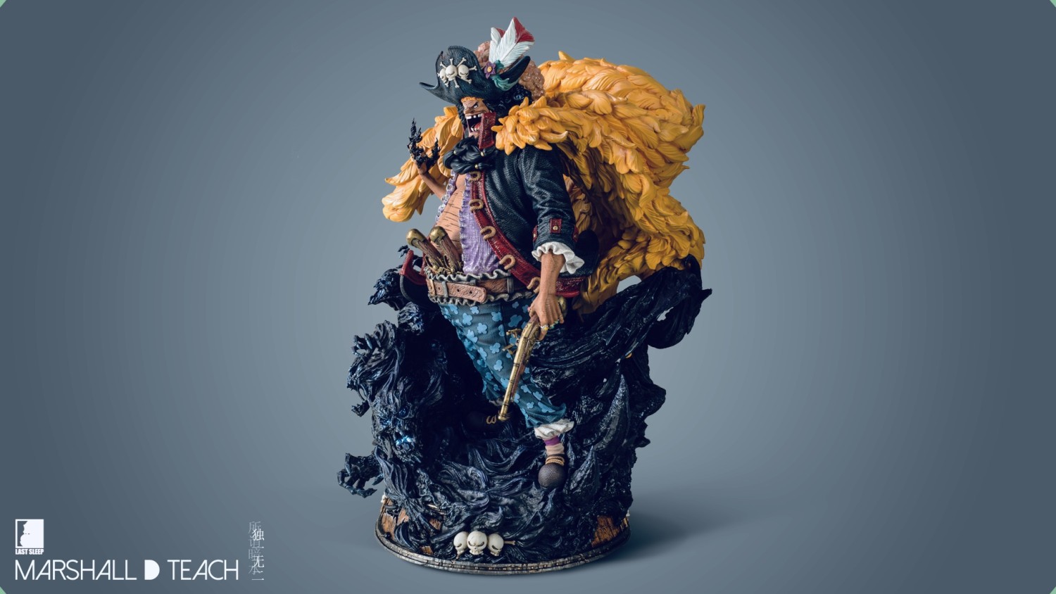 blackbeard resin statue