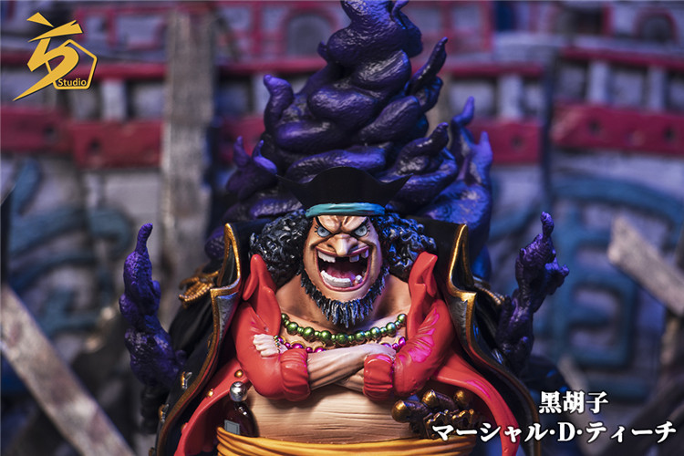 blackbeard resin statue