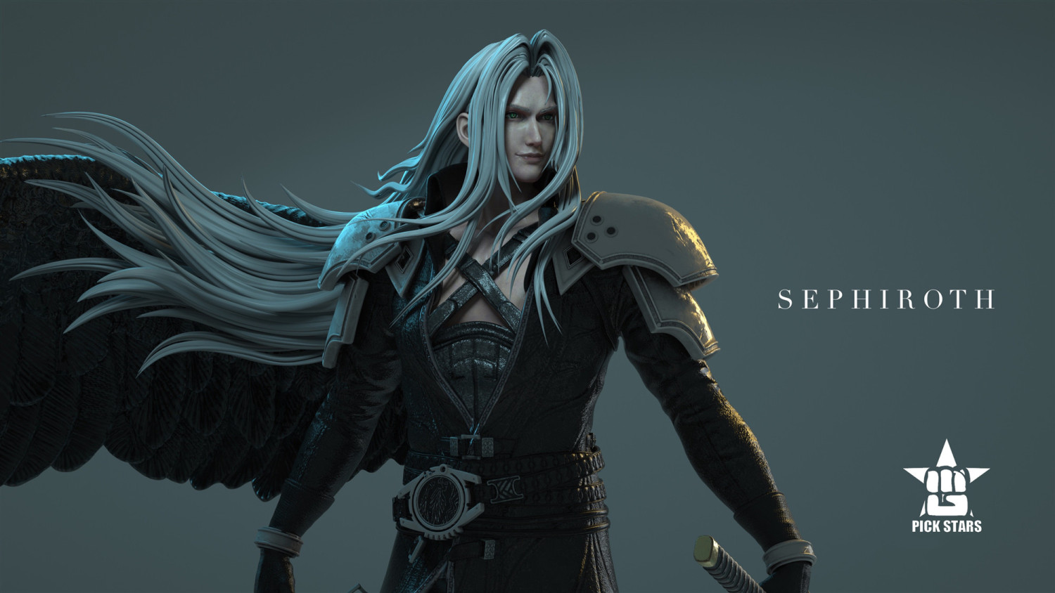 giant sephiroth statue