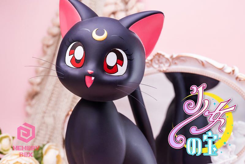 Preorder】Memory box Sailor Moon 1/1 Luna resin statue deposit