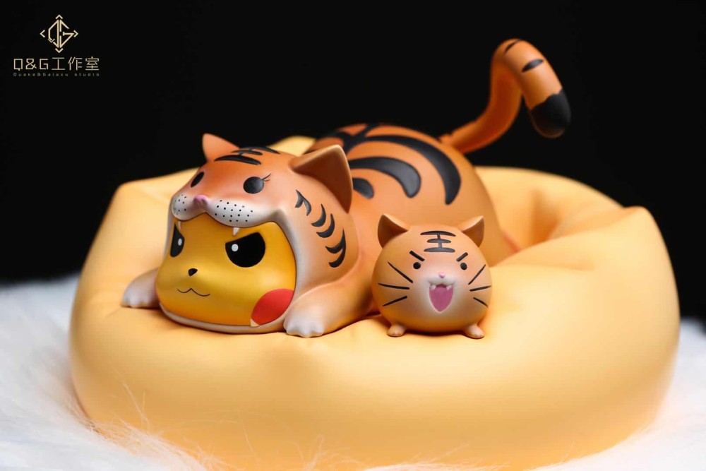 Preorder】QG Studio Pokemon Pikachu cosplay tiger resin statue's post card
