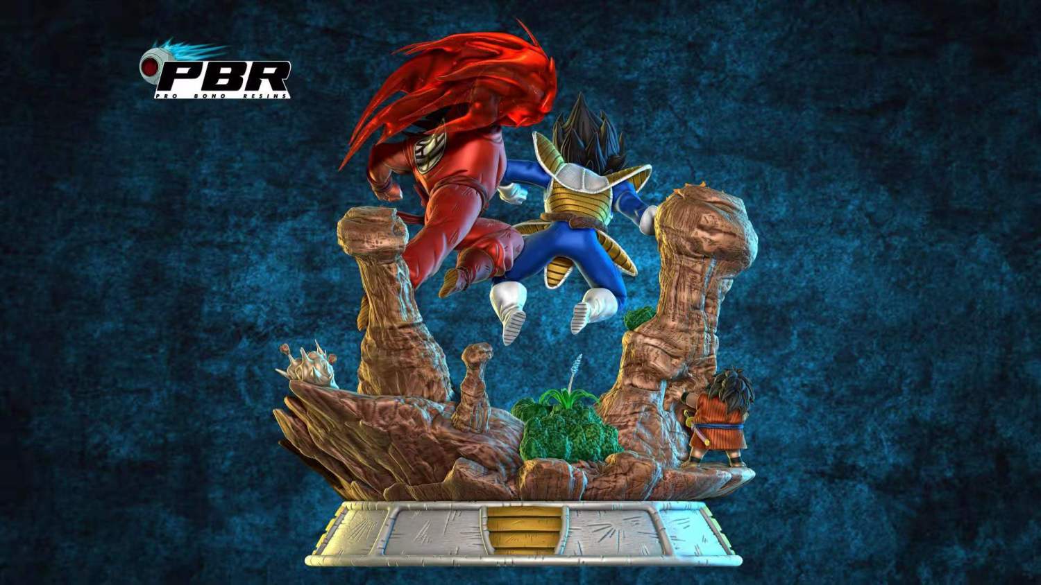 goku vs vegeta statue
