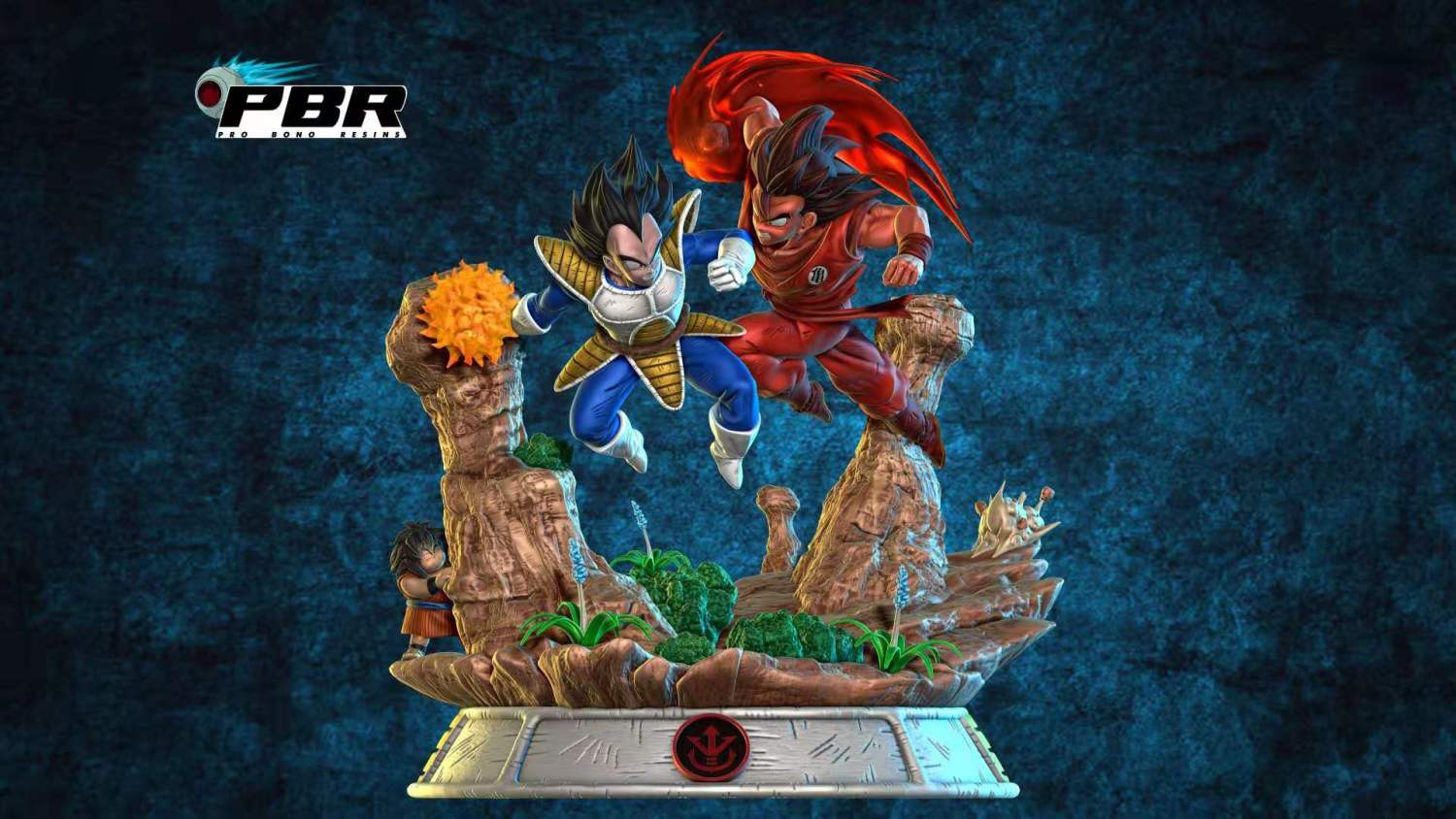 goku vs vegeta statue
