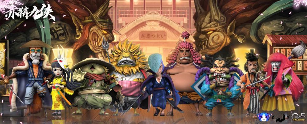 Preorder G5 Ao Meaw Studio One Piece Nine Red Scabbards Resin Statue S Post Card