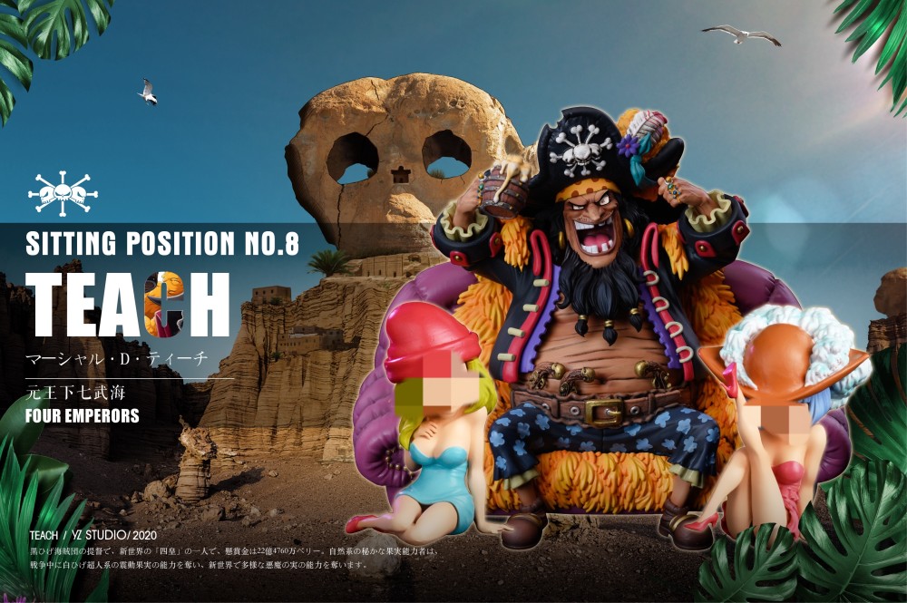 Preorder Yz Studio One Piece Blackbeard Marshall D Teach Resin Statue S Postcard
