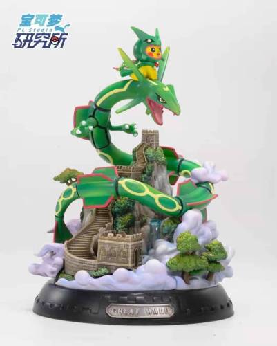 【In Stock】PL Studio Pokemon Leap the Great Wall Rayquaza&Pikachu Resin Statue