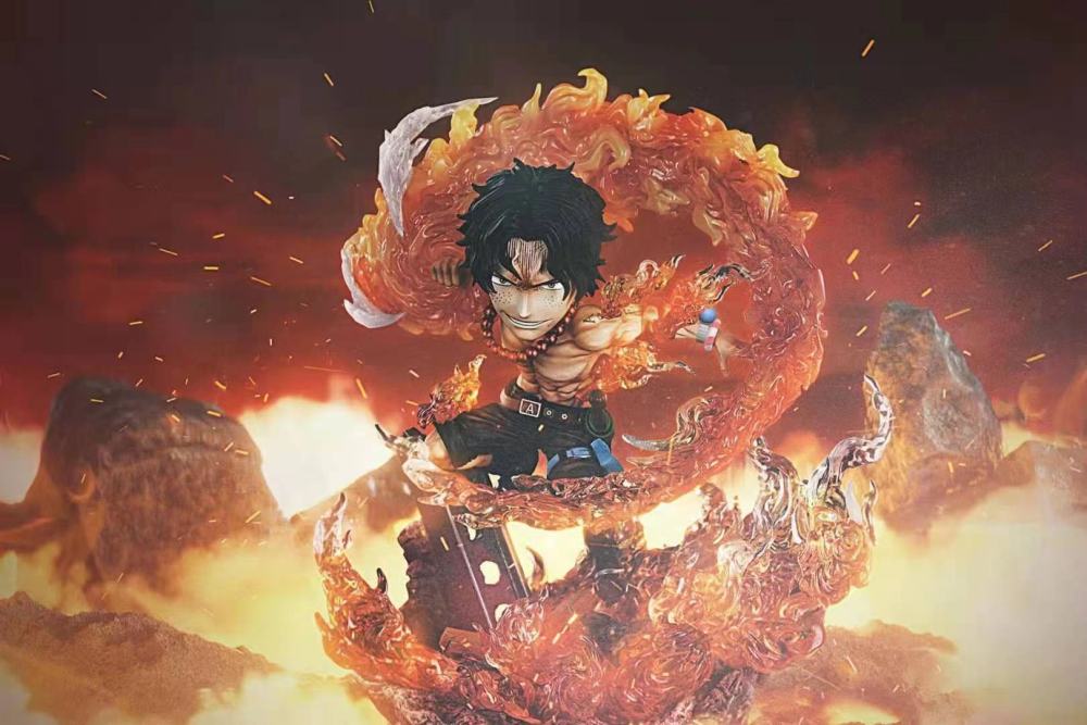 Preorder G5 Studio One Piece Ace Fire Fist Resin Statue S Postcard