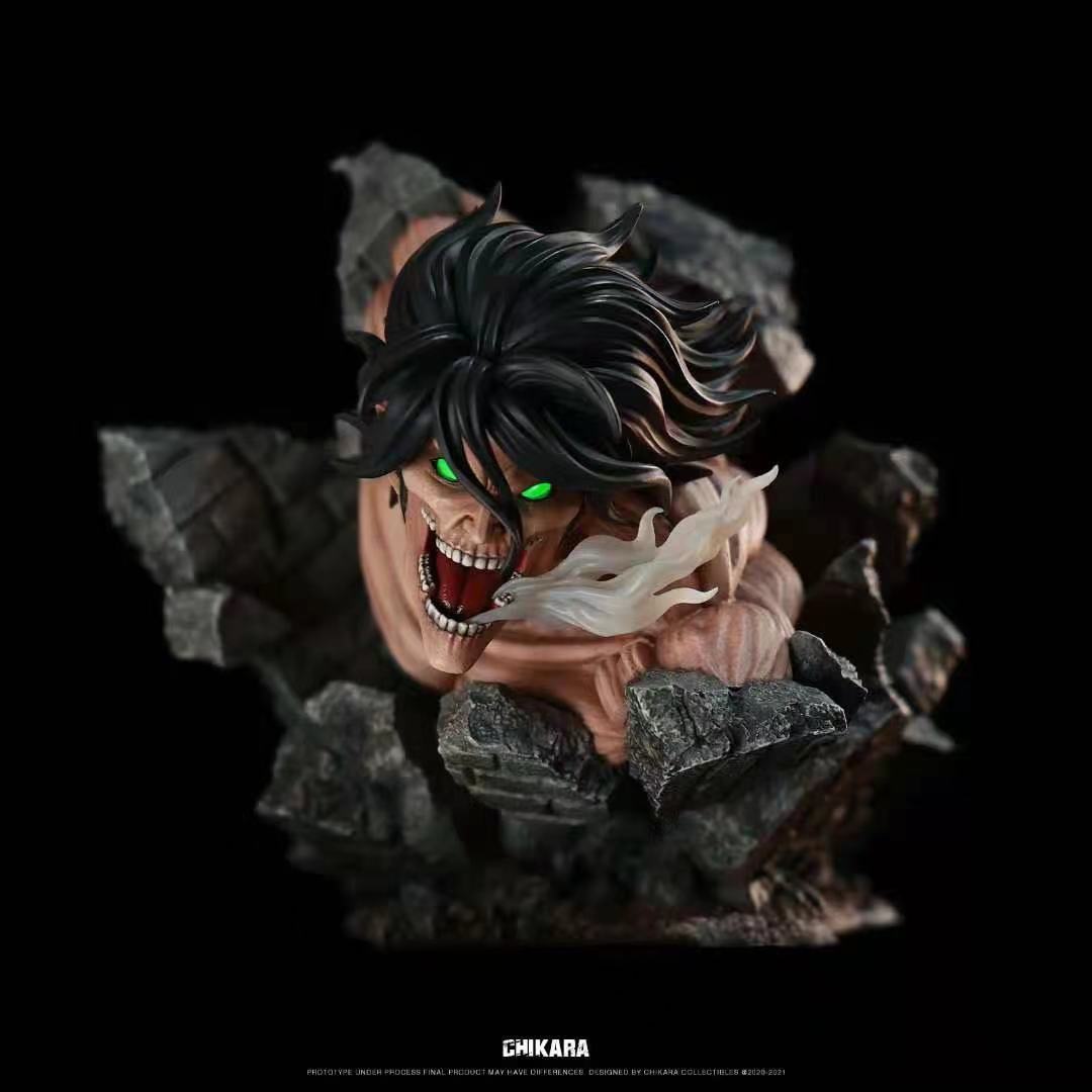 attack on titan resin statue
