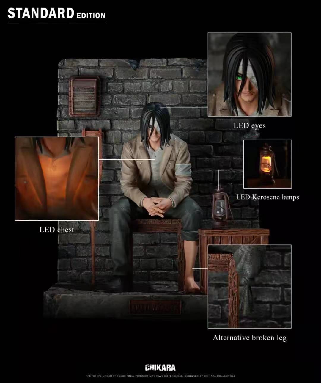ãPreorderãCHIKARA Studio Attack on Titan Eren Jaeger Resin Statue's Postcard