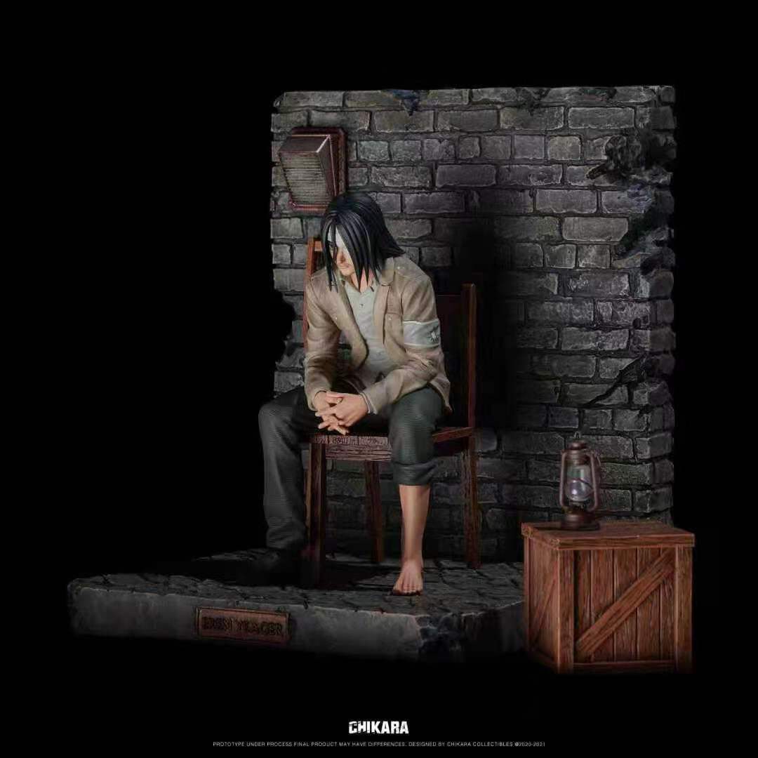 attack on titan eren statue