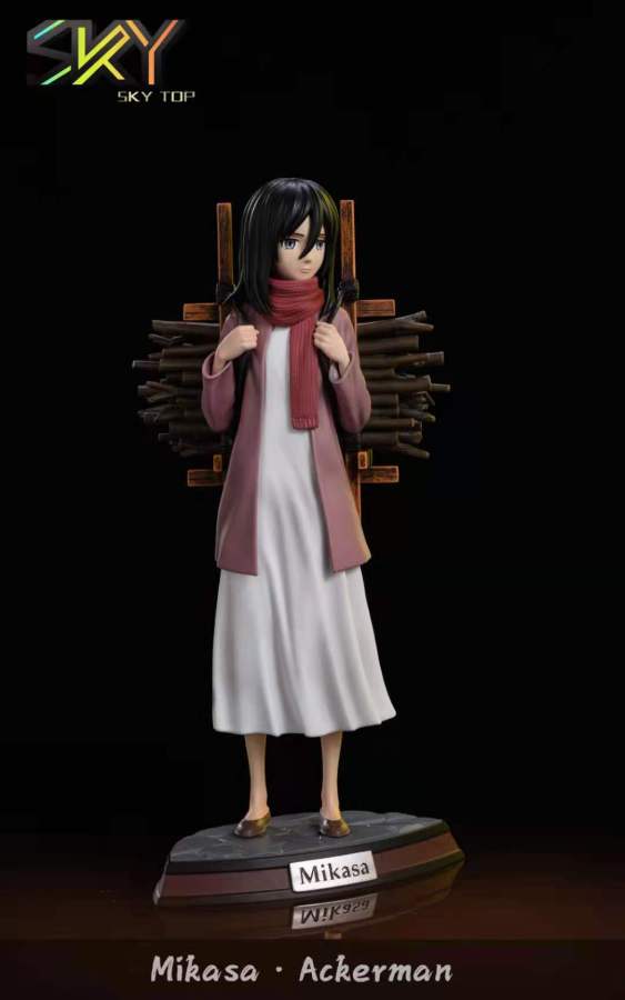 mikasa ackerman resin statue