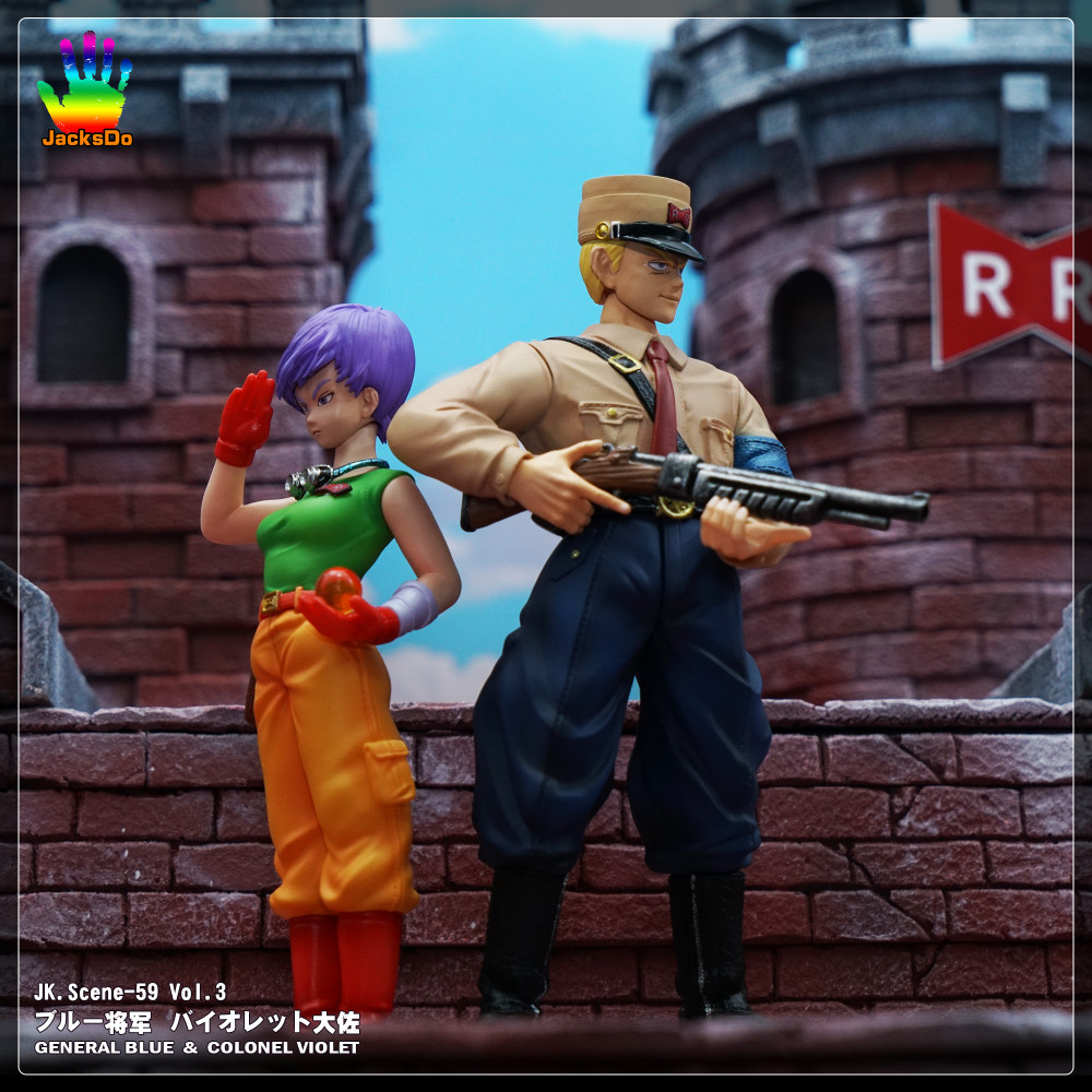 Preorder Jacksdo Dragon Ball Red Ribbon Army Member Vol 3 Blue Colonel Violet Resin Statue S Postcard