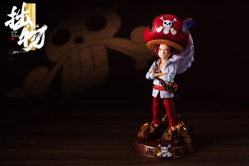 Preorder Zhuowu Studio One Piece Red Hair Shanks Resin Statue S Postcard Gol D Roger Pirate Corps