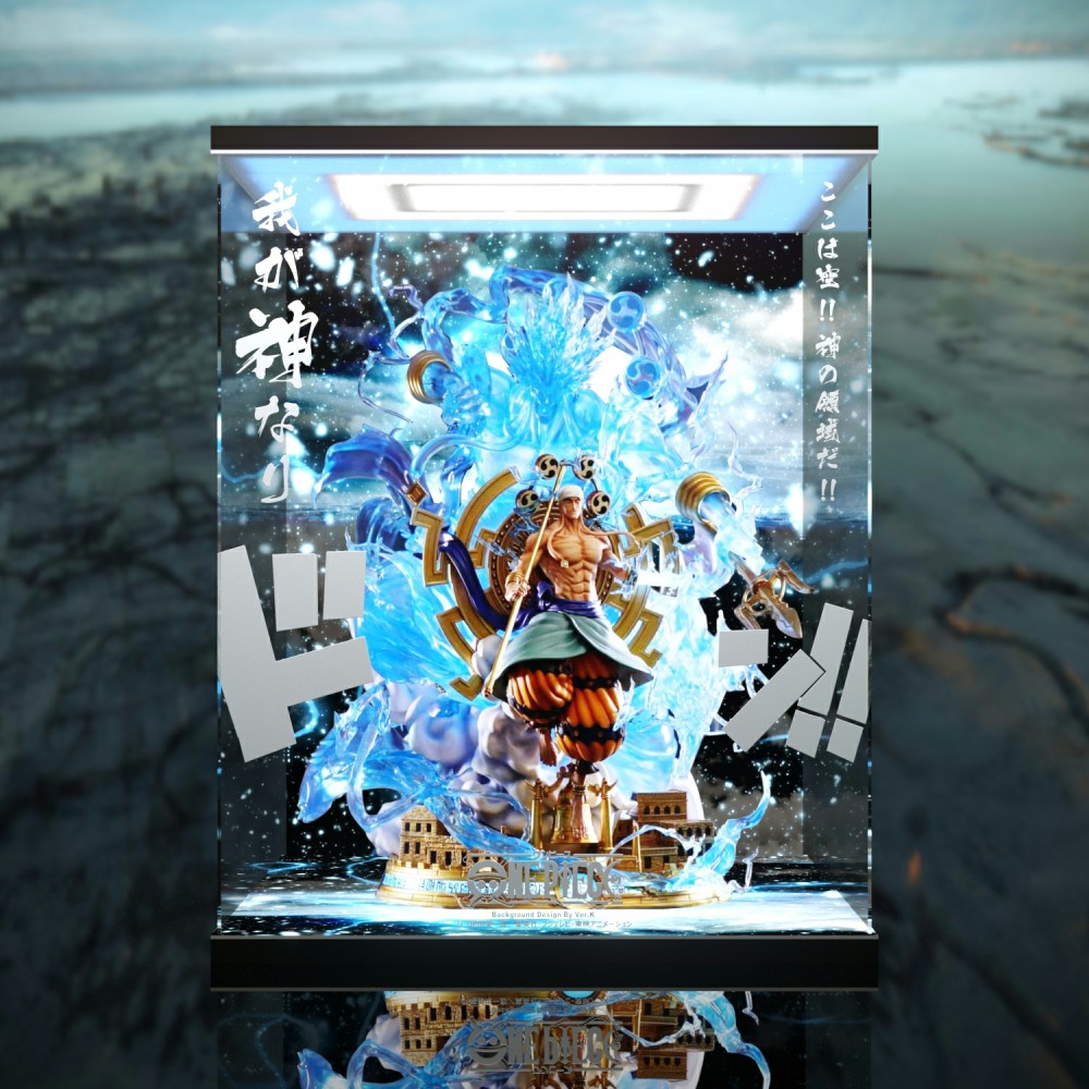 In Stock Jimei Palace One Piece Enel Copyright Resin Statue Acrylic Display Box