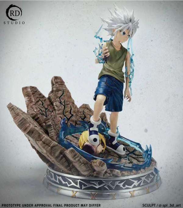 ãPreorderãRD Studio HUNTERxHUNTER Killua Zoldyck vs Menthuthuyoupi resin statue's post card