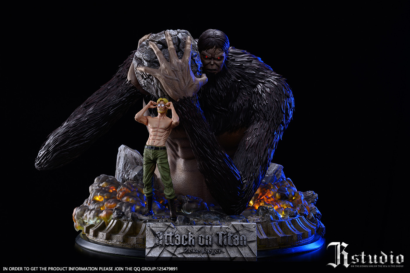 attack on titan resin statue