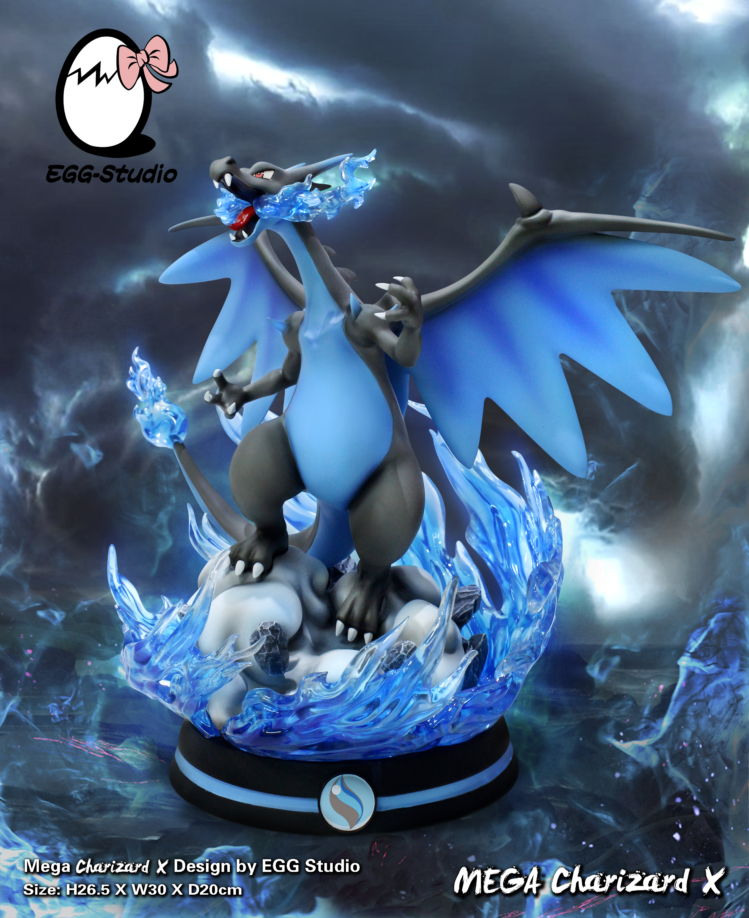 Preorder】Egg Studio Pokemon mega Charizard X Resin Statue