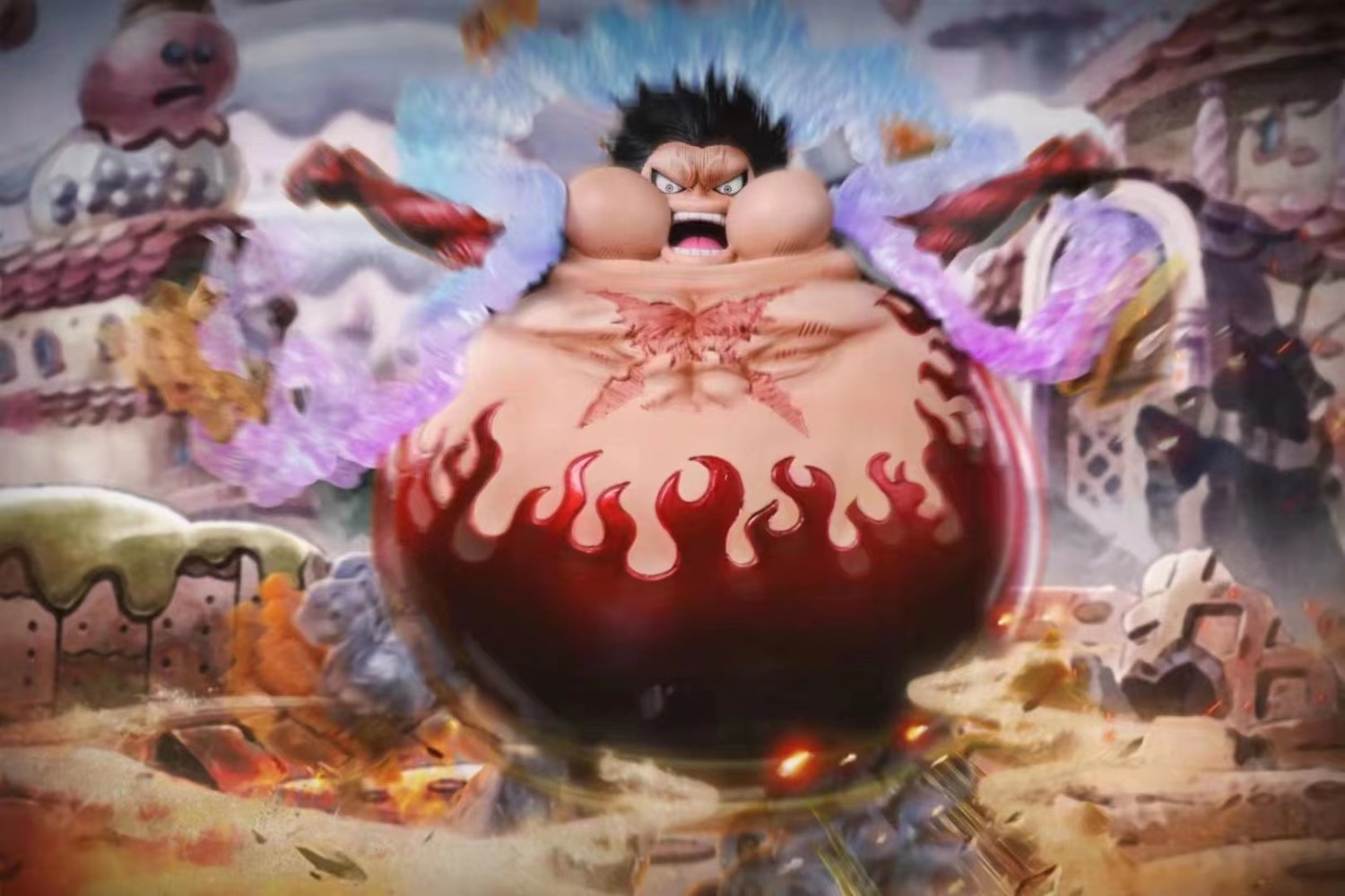 ãPreorderãG5 Studio ONE PIECE Tank man Luffy Resin statue