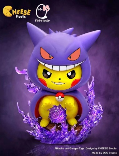 【In Stock】CHEESE&EGG Studio Pokemon Gengar turns into Pikachu resin statue