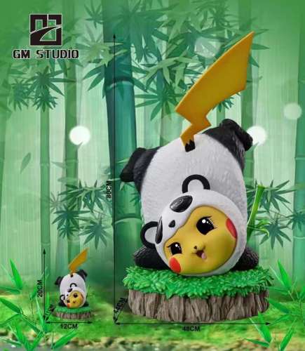 【In Stock】GM Studio Pokemon Panda Pikachu Resin statue