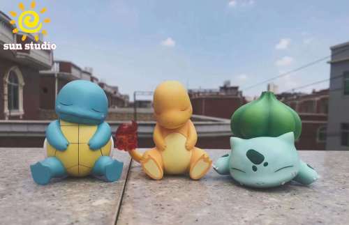 【Preorder】Sun studio Pokemon Slowpoke Slowbro & Charmander Squirtle Bulbasaur Resin statue