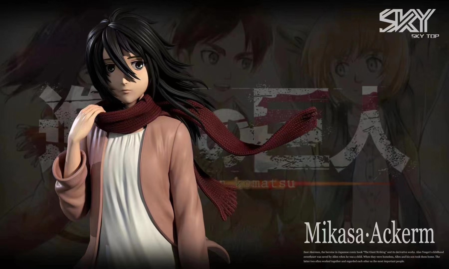 mikasa ackerman resin statue