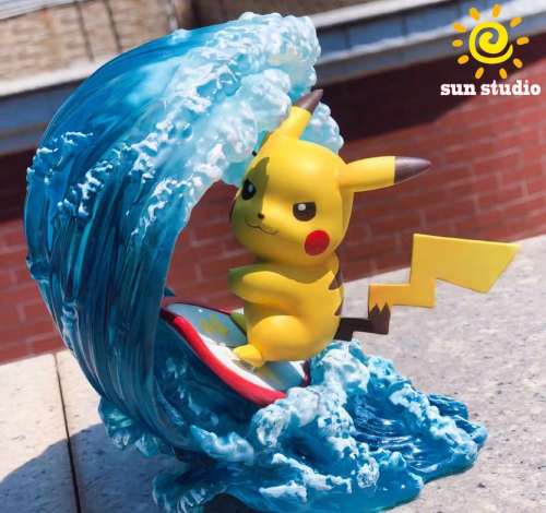 【In Stock】Sun studio Pokemon Surf Pikachu Poly statue