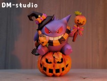 【In Stock】DM Stuiso Pokemon Halloween pumpkin Gengar Resin statue