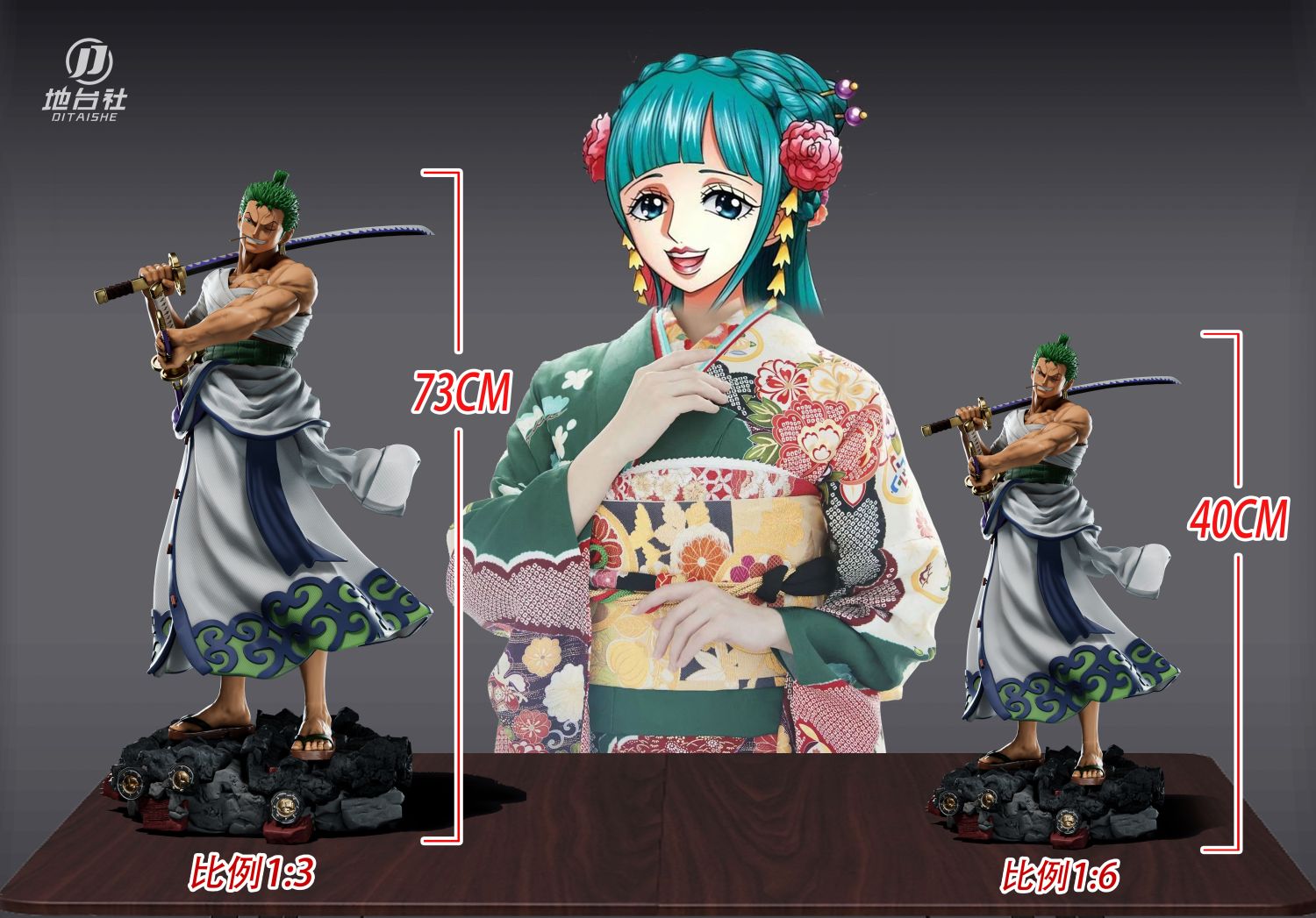 【Preorder】DITAISHE Studio ONE PIECE Roronoa Zoro Wano Version Resin Statue