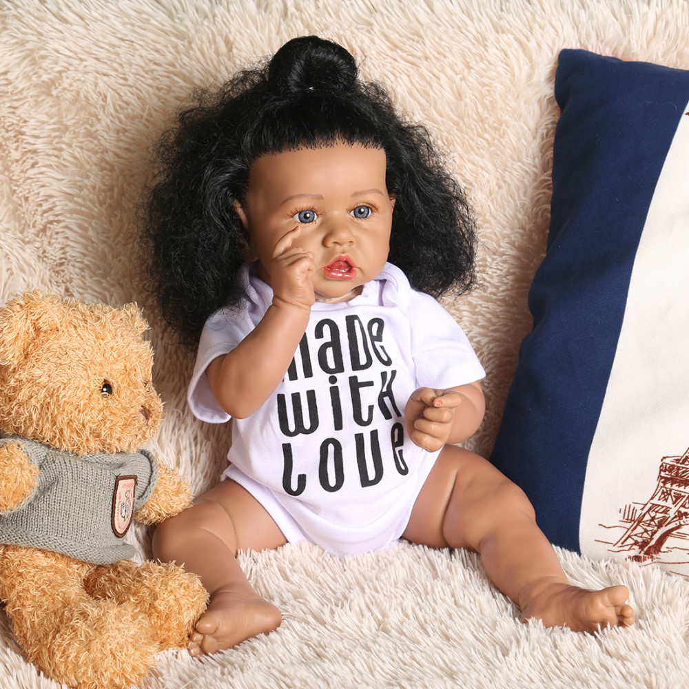 22 Inches Lifelike Newborn Little Bess Soft Silicone Reborn Baby