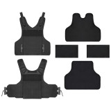 TacticalXmen Laser Cutting Vest Wearproof Tactical Vest - Black