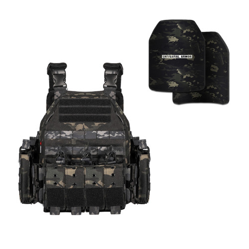 Tacticalxmen Tactical Plate Carrier Airsoft Vest Adjustable and UTA NIJ Level III Body Armor