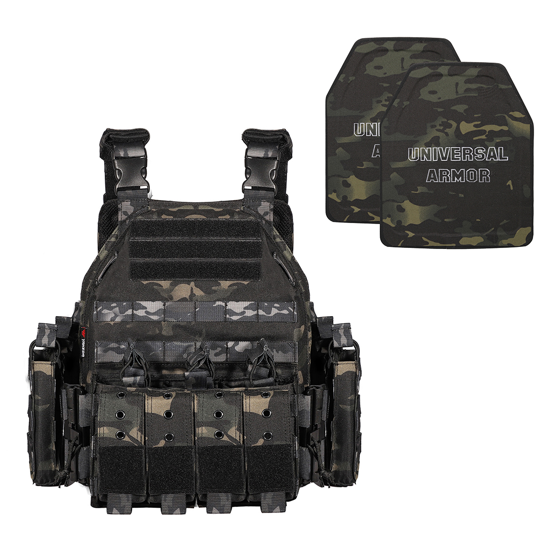 TacticalXmen YAKEDA Quick Release Military Tactical Plate Carrier with UTA NIJ Level IV Body Armor