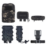 TacticalXmen Tactical Belt Quick-release Buckle MOLLE System Waist Harness Adjustable Duty Drop Attachment Magazine FOR 9mm 5.56/7.62mm