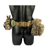 TacticalXmen YAKEDA Camouflage Tactical Belt Girdle Equipped With Cartridge Pocket Accessory Bag Outdoor Training Military Fan CS Equipment Field Special Girdle Molle Belt