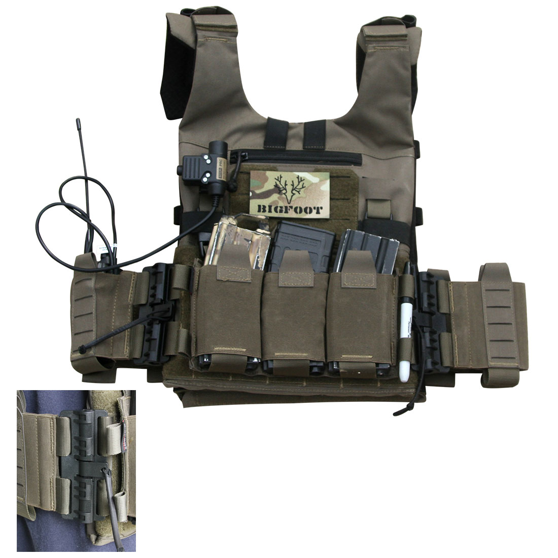 色はBigfoot GTPC 2.0 Plate Carrier プレキャリ