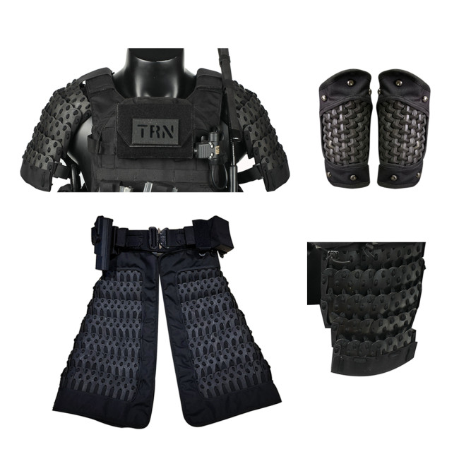 TacticalXmen Tactical Samurai Armor Set (2 x Shoulder armor  1 x Groin armor  2 x Wrist armor   2 × Skirt Armor)