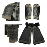TacticalXmen Tactical Samurai Armor Set (2 x Shoulder armor  1 x Groin armor  2 x Wrist armor   2 × Skirt Armor)