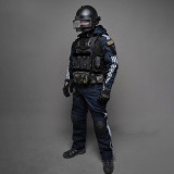 TacticalXmen BACRAFT Reflective Tapes Instructor Uniform Tactical Shirt with Trouser Kneepads