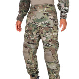 TacticalXmen Men G3 Assault Combat Uniform Set with Knee Pads Multicam Camouflage Tactical Airsoft Hunting Paintball Gear