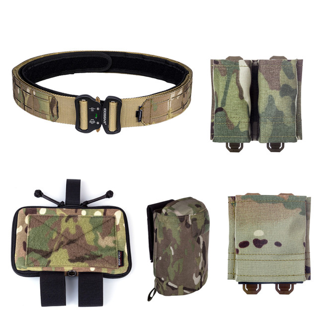 TacticalXmen First aid tactical bag + recycling bag + 556 magazine bag + double magazine bag + 2 inch ronin belt girdle set (MC)