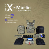 TacticalXmen UNIVERSAL TACTICAL ALLIANCE X-Merlin Plate Carrier Tactical Vest & NIJ IIIA Protection Plates Set