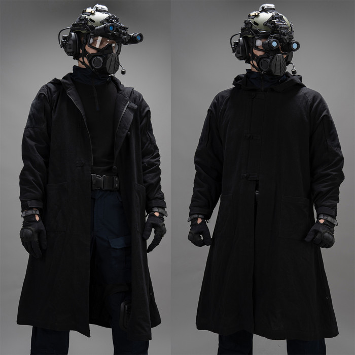 TacticalXmen BACRAFT Outdoor Tactical Long Coat Training Cloak with Hood