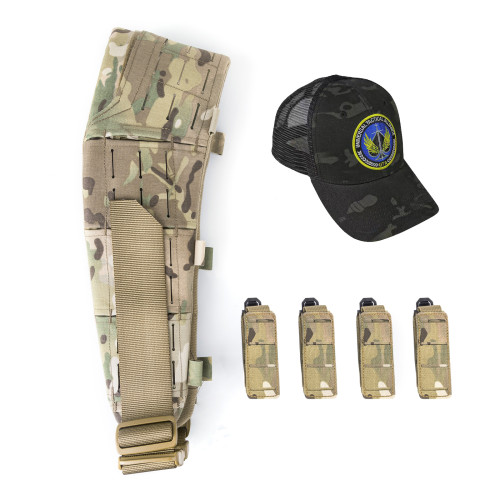 TacticalXmen U.T.A Combat Belt Quick Release Mag Pouch Tactical Hat Set