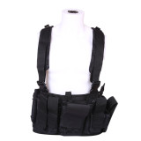 TacticalXmen 1000D Multifunction Tactical Chest Rig Chest Hanging Waist Belt Piston Pouch with 4 Mag Pouch